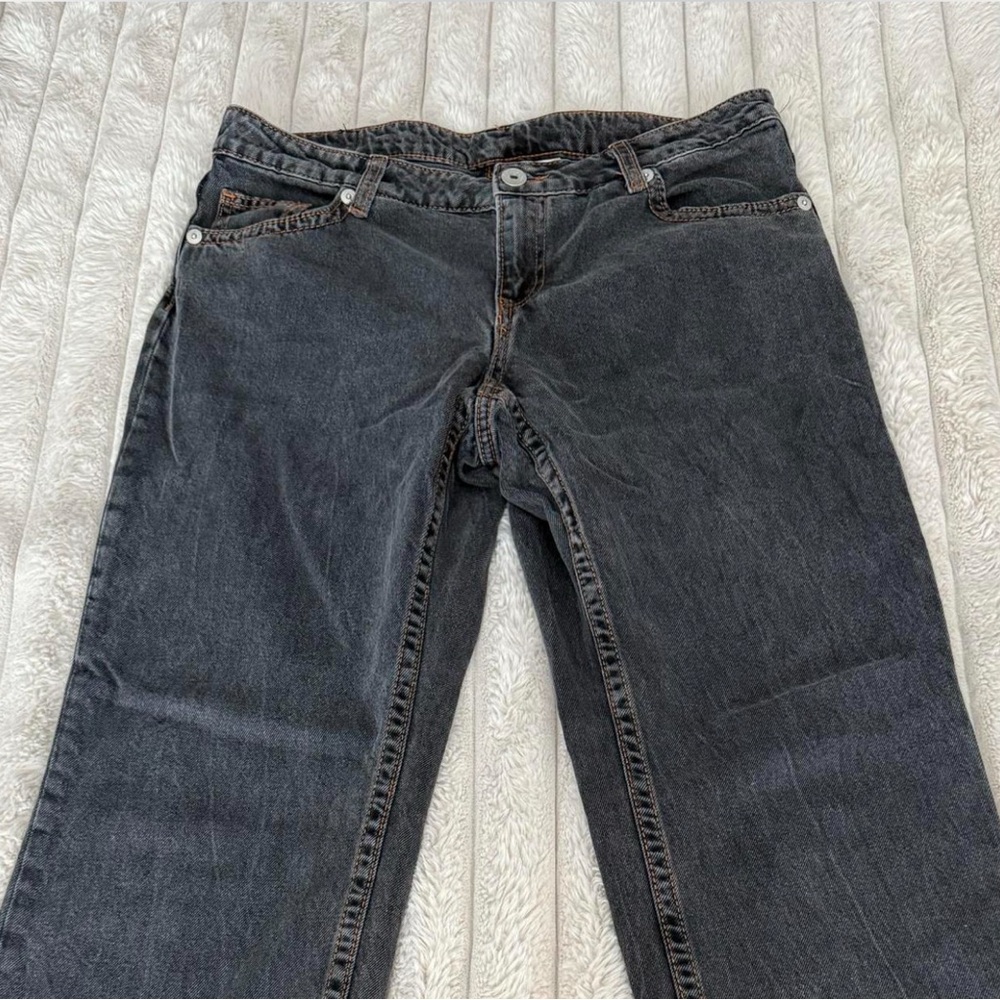 H&M Women's Straight Leg Jeans - Dark Gray